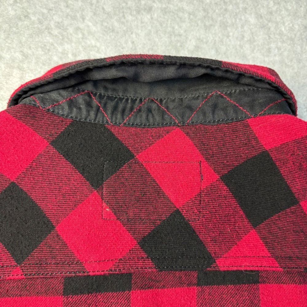 ORVIS Buffalo Plaid Fleece Lined Shirt Jacket Shacket  Red Black Women Size S CH - Picture 11 of 13
